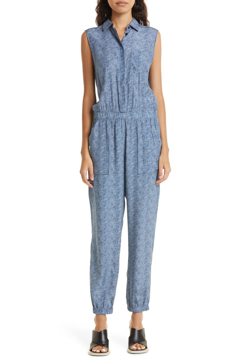 ATM Anthony Thomas Melillo Sleeveless Silk Jumpsuit, Main, color,