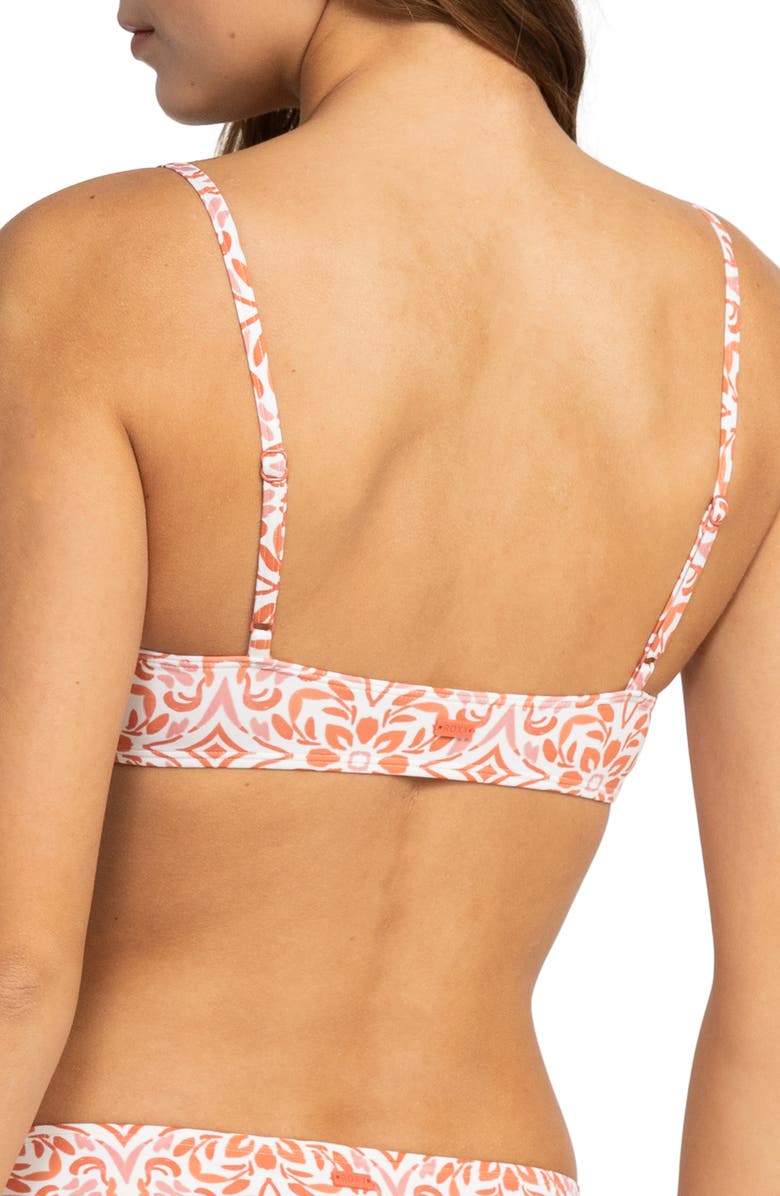 Roxy Fresco Tile Bralette Bikini Top, Alternate, color, Cloud Fresco Tile