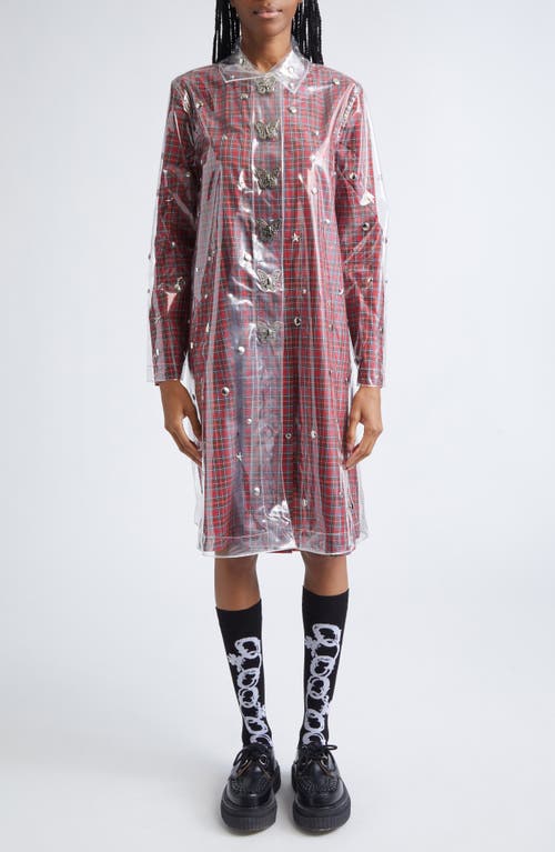 Chopova Lowena Squelchy Embellished Transparent Coat In Transparent