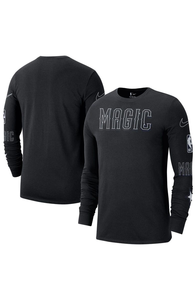 Nike Men's Nike Black Orlando Magic 2022/23 City Edition Essential Expressive Long Sleeve T-Shirt, Main, color,