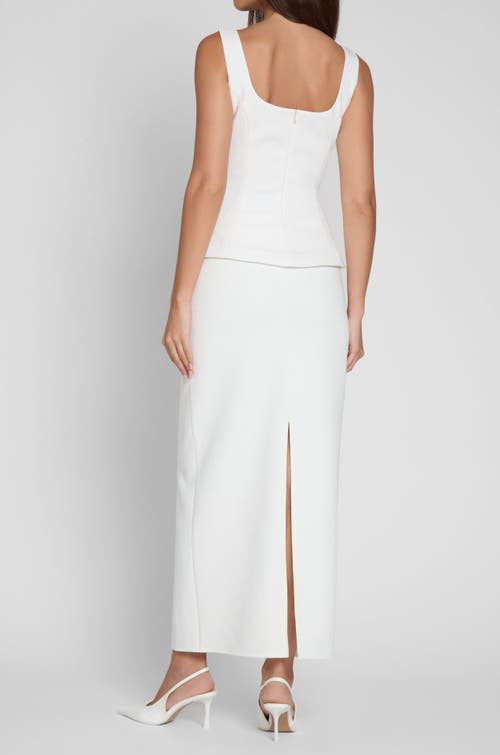 Leau Classic Column Maxi Skirt In White