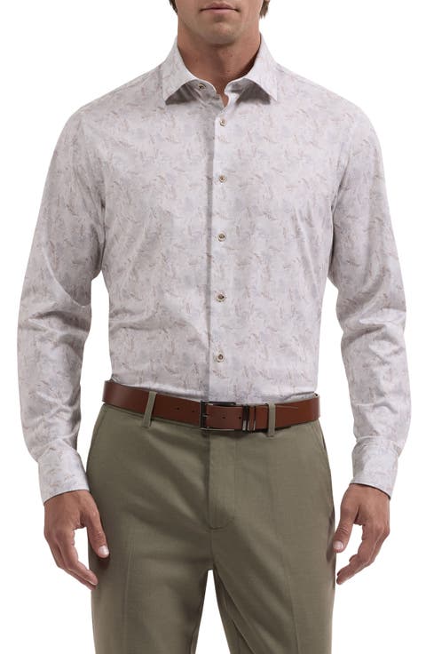 James OoohCotton Performance Long Sleeve Button Up Shirt