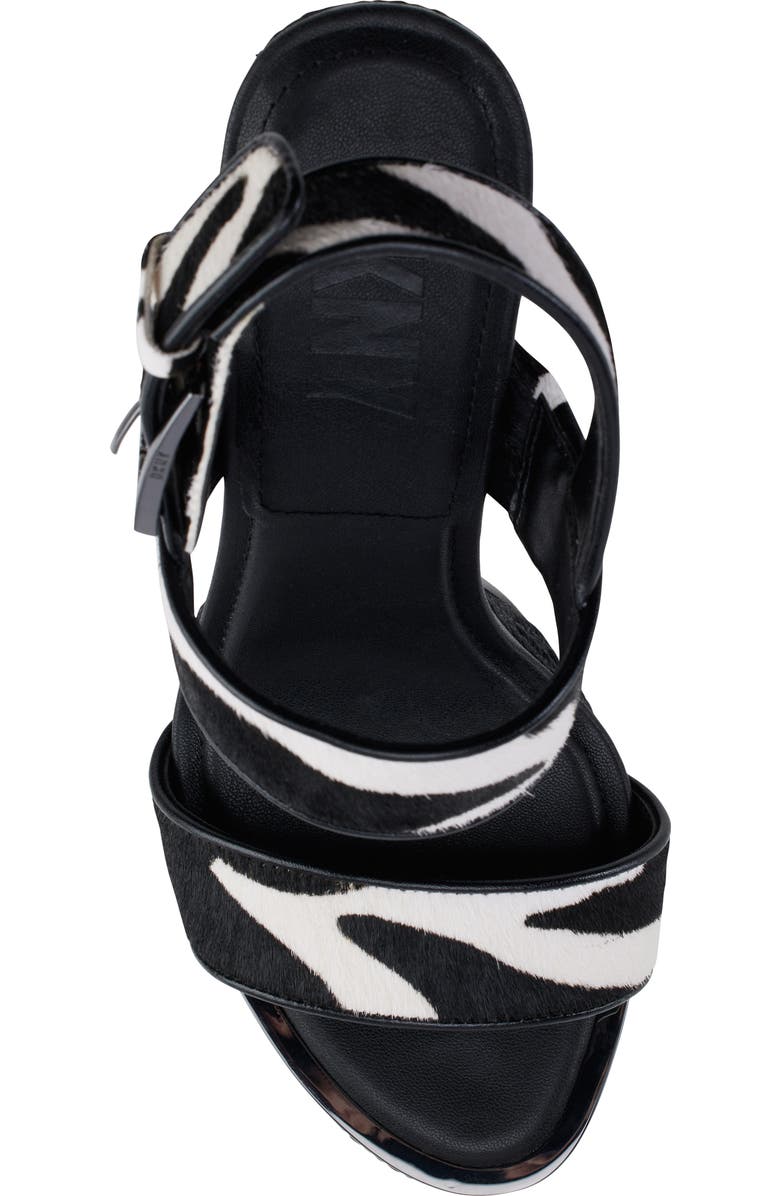 DKNY Yadira Slingback Espadrille Platform Sandal, Alternate, color, Black/ White