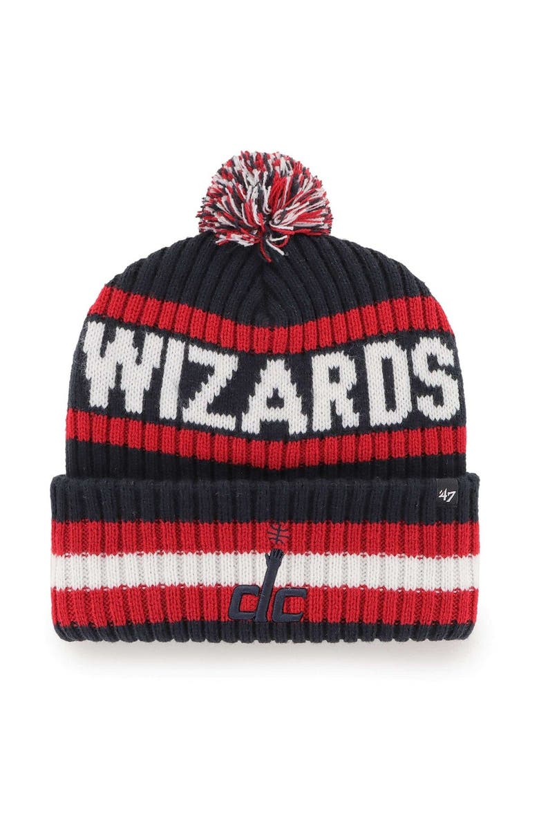 '47 Men's '47  Navy Washington Wizards Bering Cuffed Knit Hat with Pom, Main, color, Navy