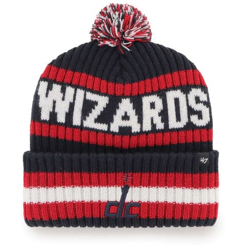 Men's '47  Navy Washington Wizards Bering Cuffed Knit Hat with Pom