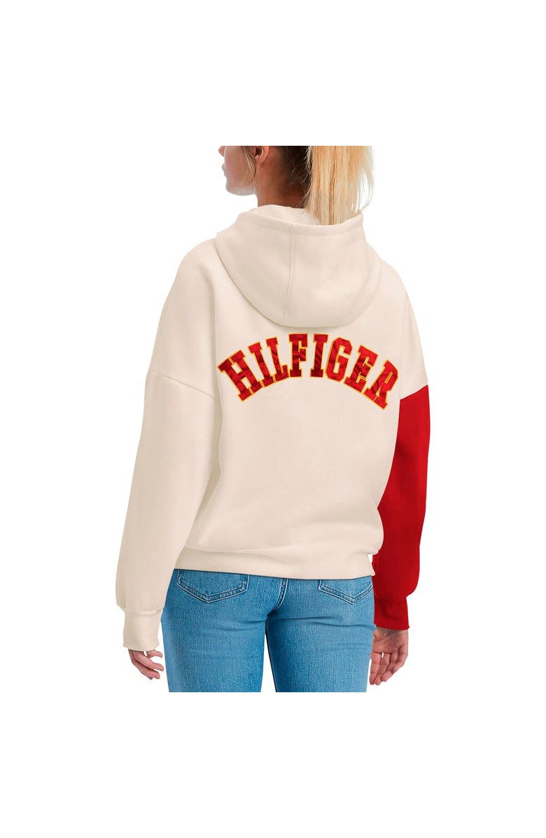 Tommy Hilfiger Women's Tommy Hilfiger Cream/Red Kansas City Chiefs Harriet Pullover Hoodie, Alternate, color, 