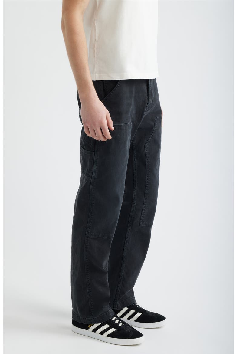 Double Knee Stretch Cotton Carpenter Pants, Alternate, color, BLACK
