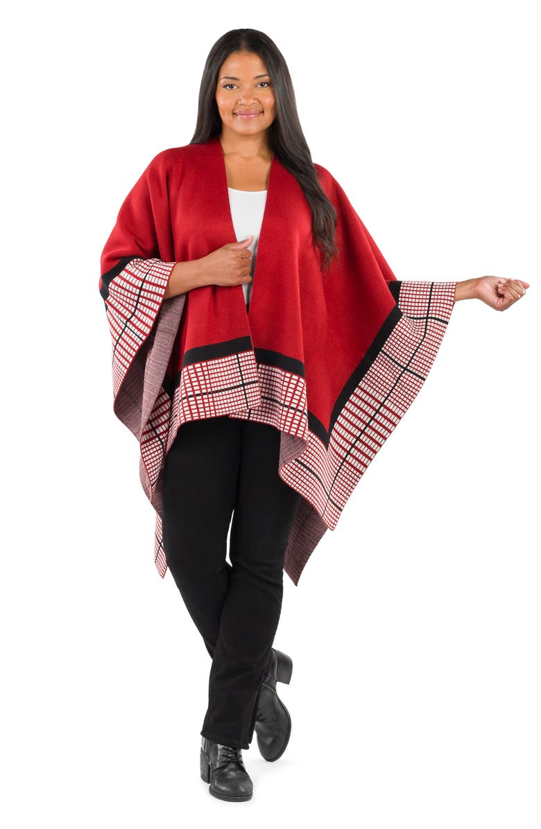 Patricia Nash Plaid Border Ruana, Alternate, color, 