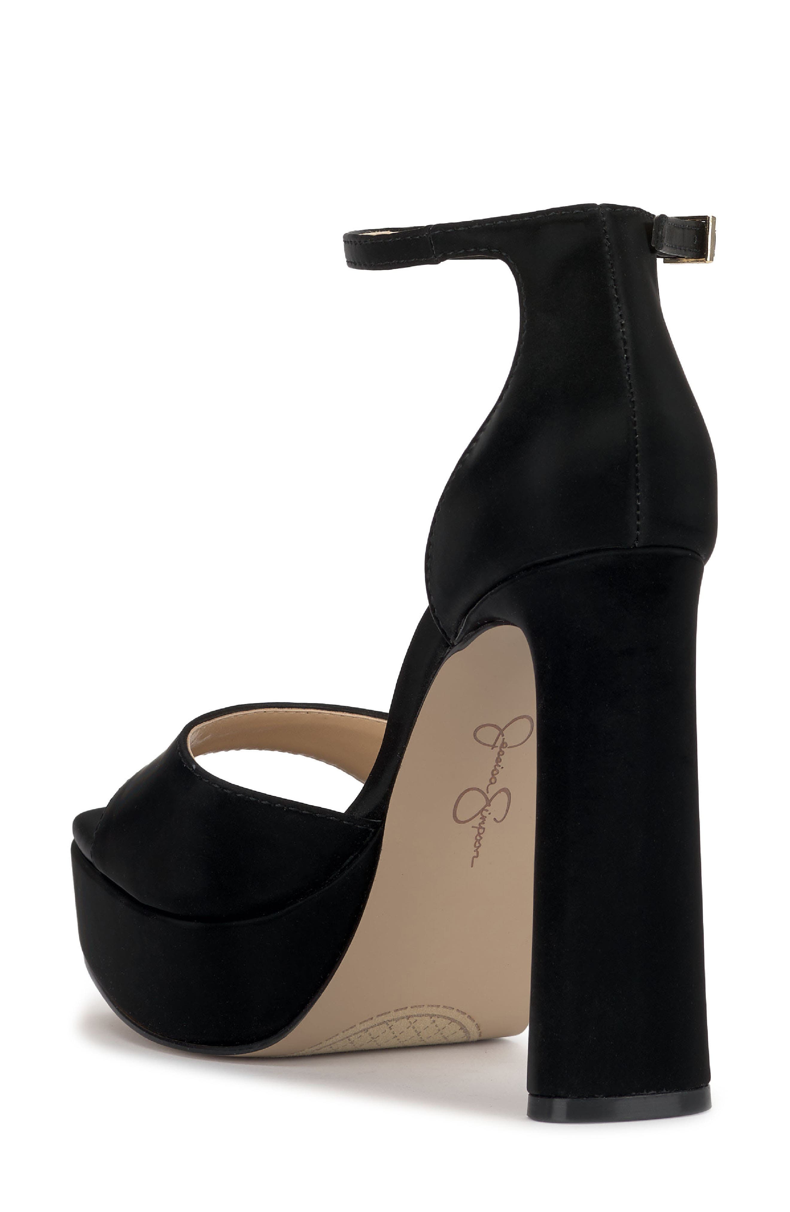 Telxia 2 Ankle Strap Platform Sandal, Alternate, color, BLACK SATIN