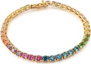 Kurt Geiger London Rainbow Crystal Tennis Bracelet
