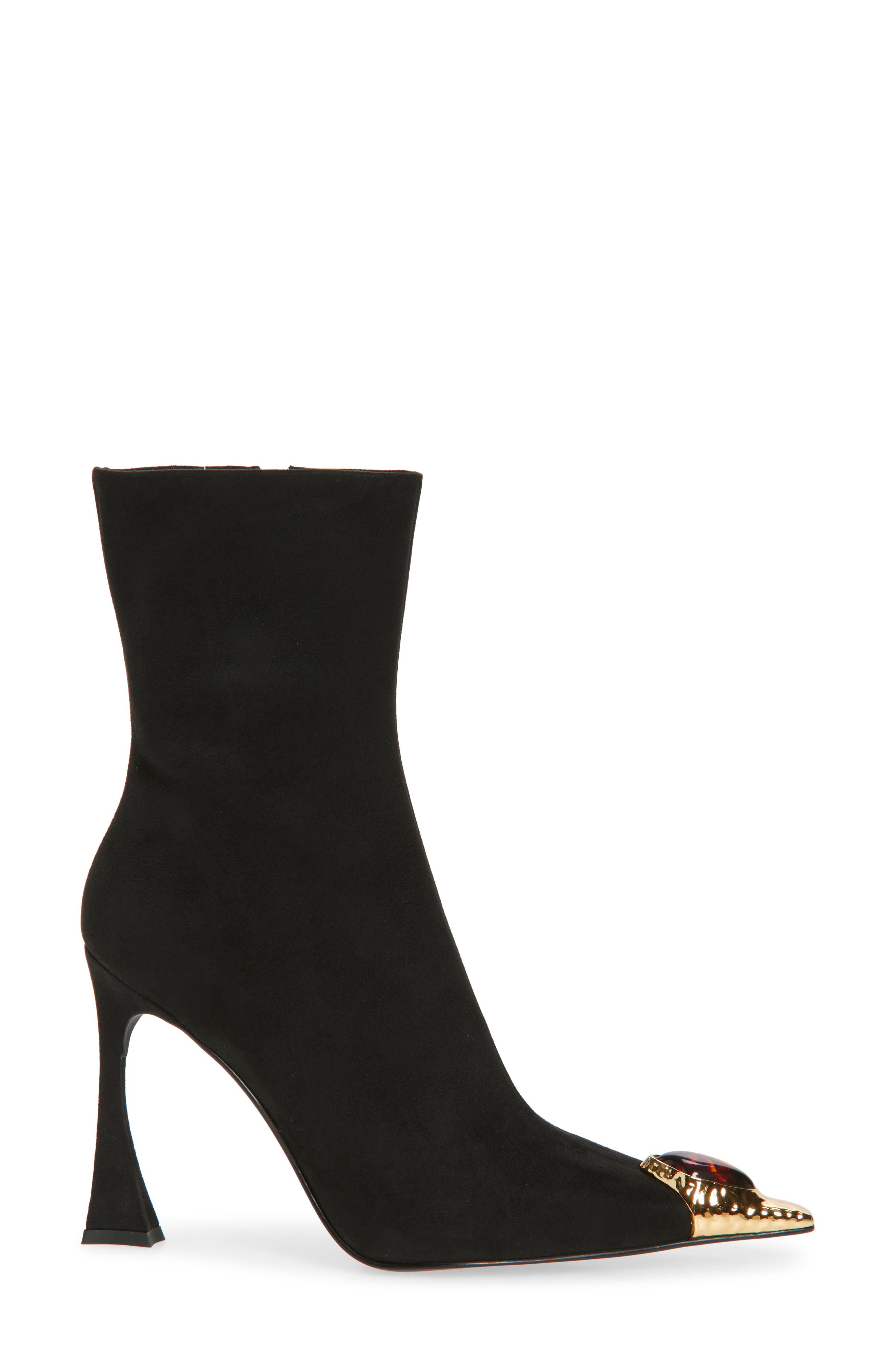 Jeffrey Campbell The Stone Boot, Alternate, color, Black Suede Gold Tortoise