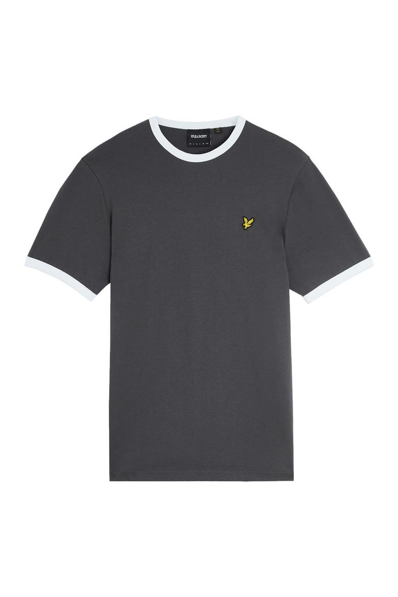 Ringer T-shirt, Alternate, color, Gunmetal/ White