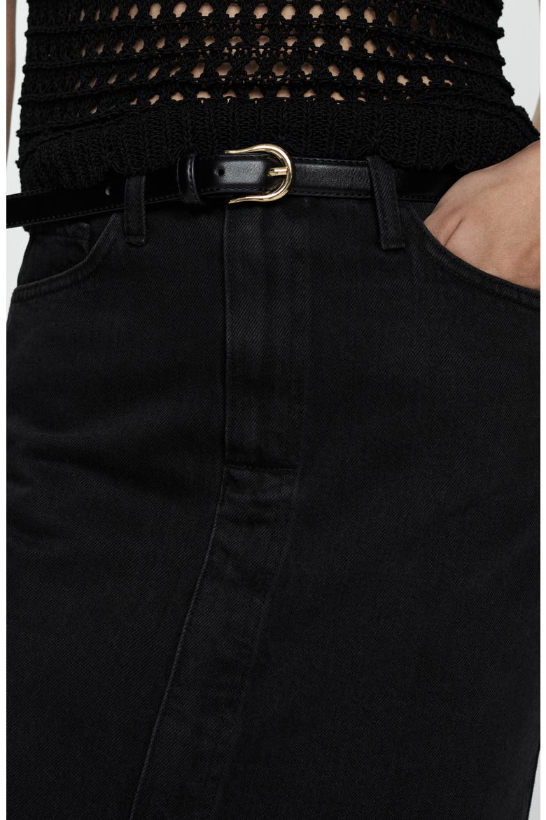 Denim Midi Skirt, Alternate, color, BLACK DENIM