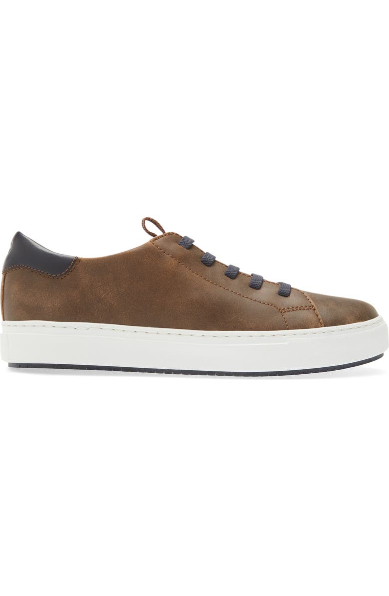 Johnston & Murphy Anson Lace to Toe Sneaker, Alternate, color, Brown Full Grain