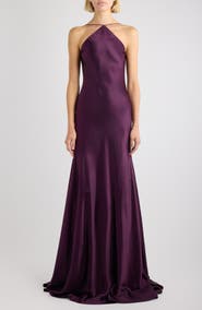Alaïa Curved Silk Satin Gown