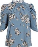 SUGARLIPS Moxi Floral Print Puff Sleeve Top