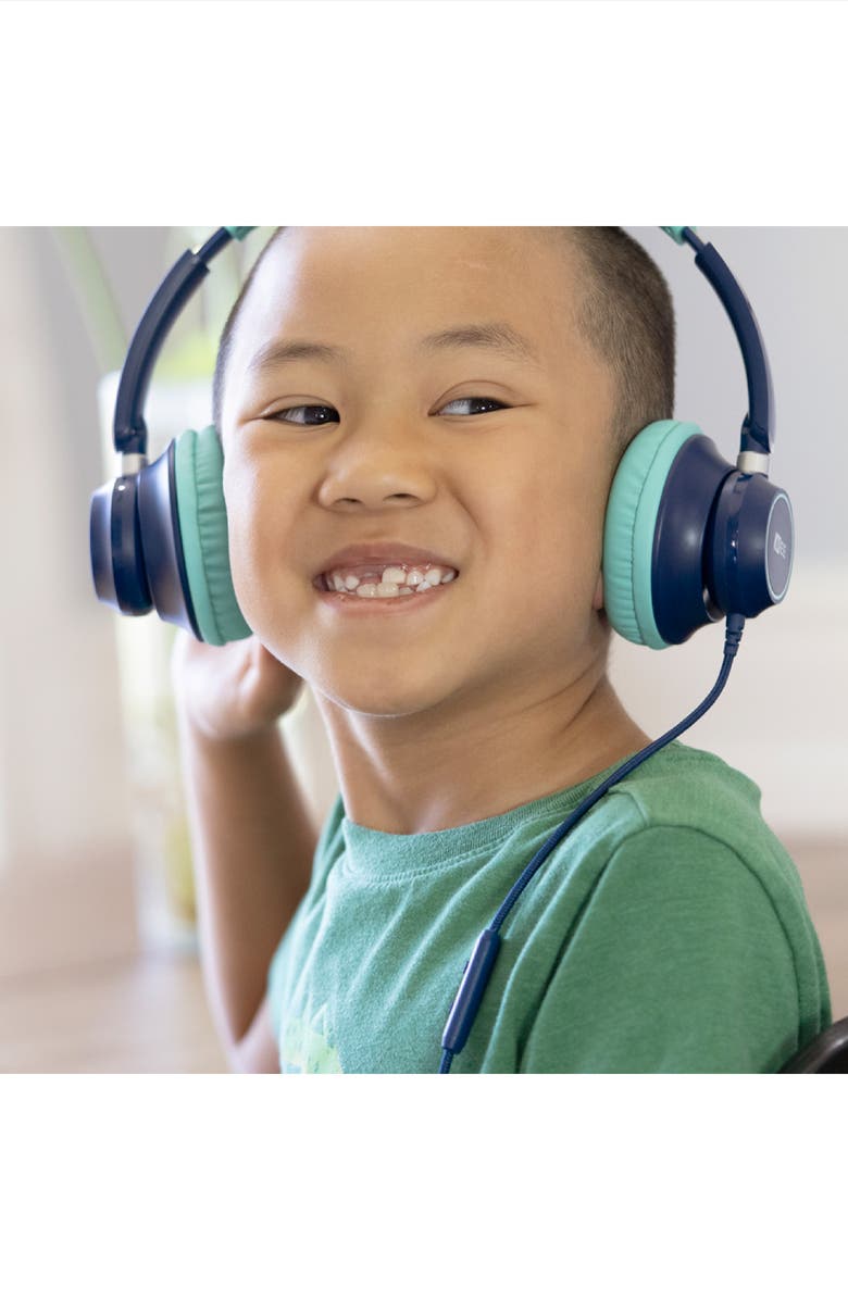 MEE audio KidJamz KJ45 3.5mm Safe Listening Headphones for Kids w/ Inline Microphone, Alternate, color, Blue