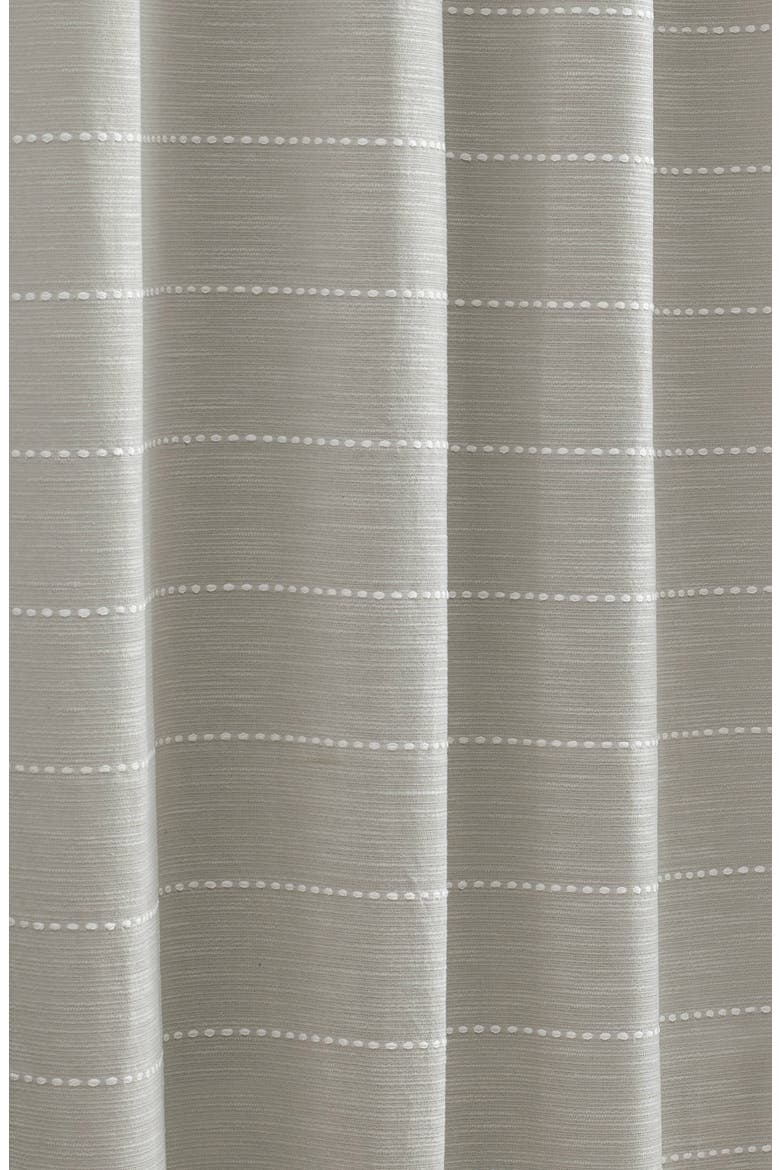 Embroidered Stripe Shower Curtain, Alternate, color, AQUARMARINE/ WHITE