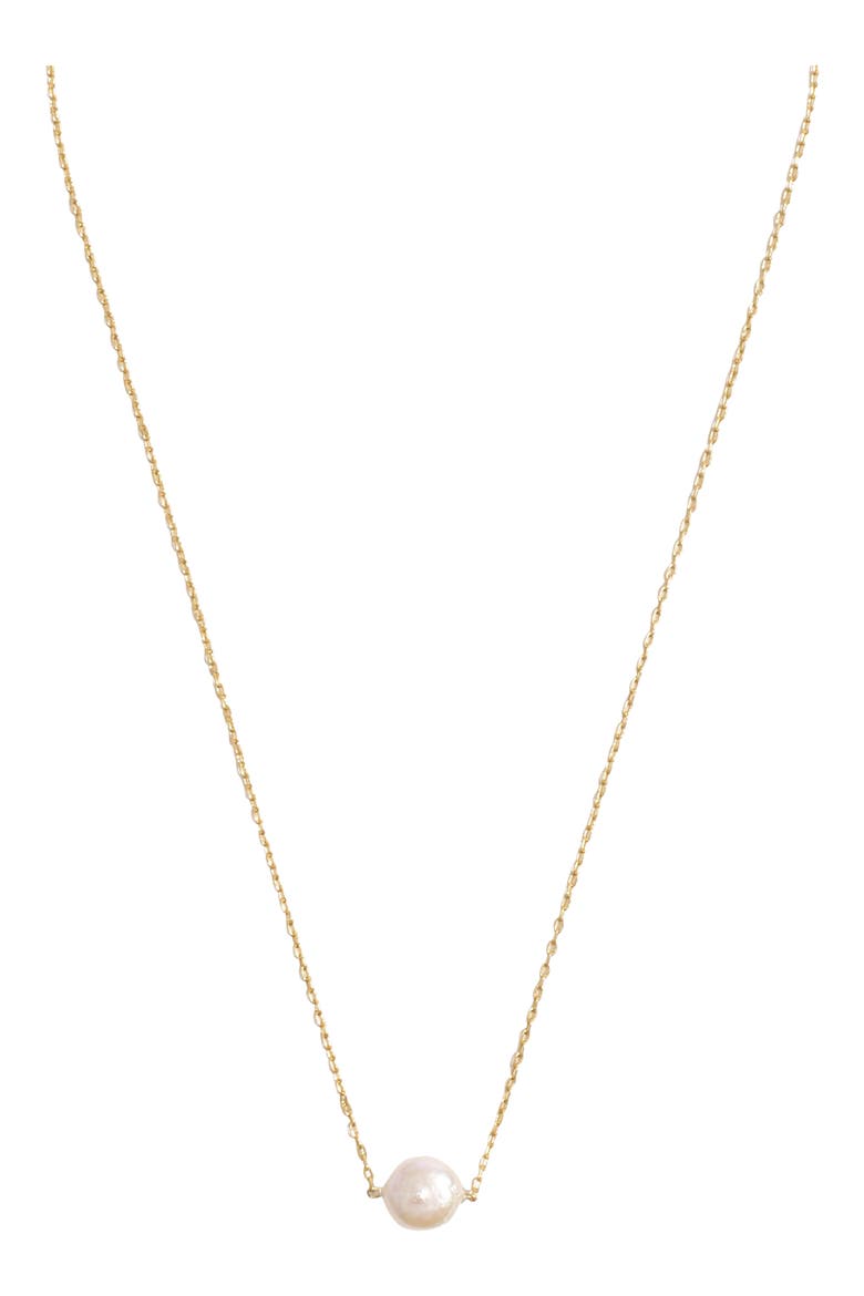 Coin Pearl Pendant Necklace, Main, color, FRESHWATER PEARL