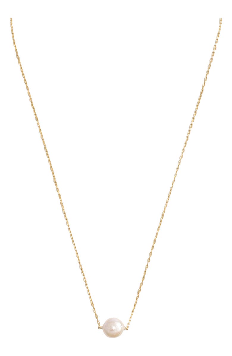 Madewell Coin Pearl Pendant Necklace, Main, color, 