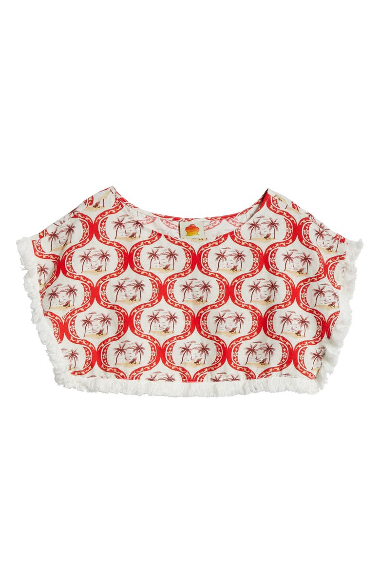 FARM Rio Summer Beach Cover-Up Crop Top, Alternate, color,