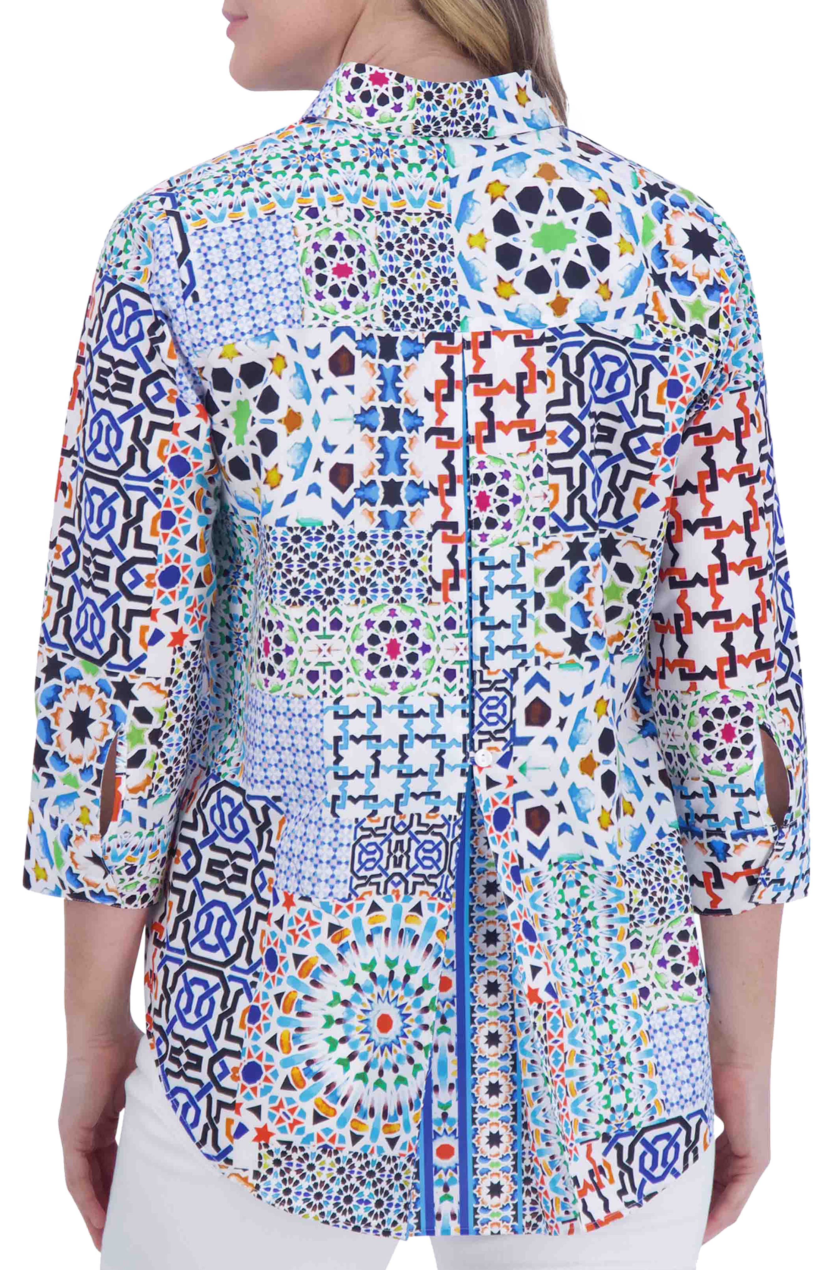 Kelly Print Button-Up Shirt - image 2
