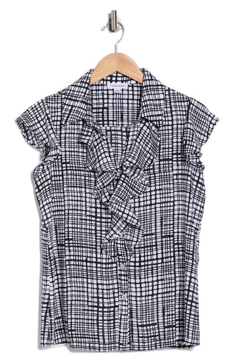 Ruffle Cap Sleeve Top