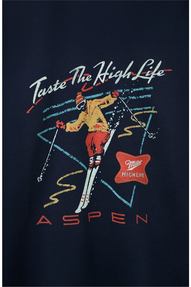 Miller Taste the High Life Graphic Sweatshirt, Alternate, color, NAVY