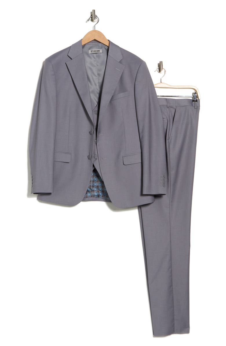 ZEGARIE Grey Mélange 3-Piece Suit, Alternate, color, Grey
