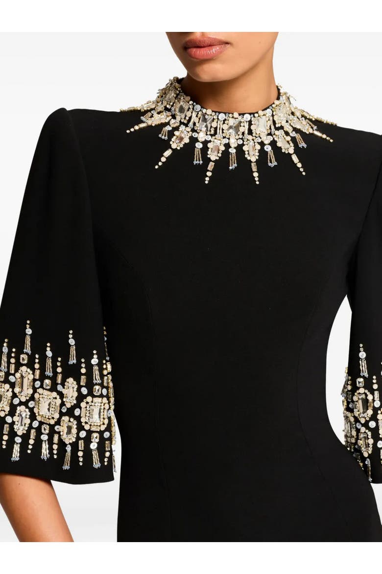 Ilana Embellished Maxi Dress, Alternate, color, Liquorice
