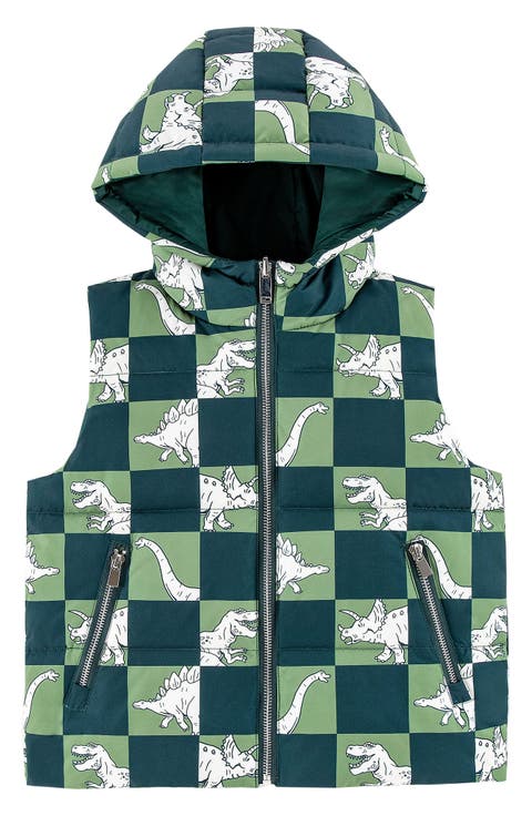 Kids' Dylan Reversible Down Hooded Puffer Vest (Baby & Toddler)