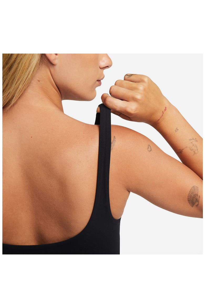 Alate Solo Dri-FIT Longline Sports Bra, Alternate, color, BLACK/ IRON GREY