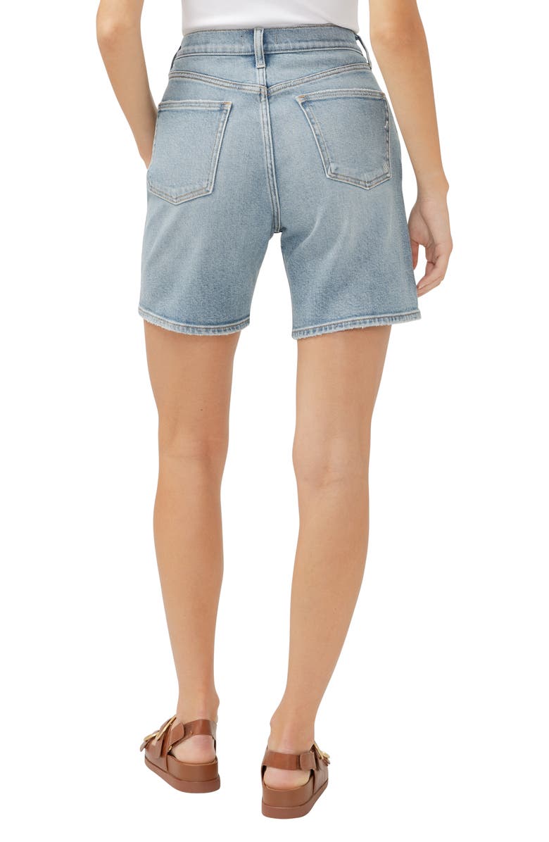 Silver Jeans Co. High Waist Long Denim Shorts, Alternate, color, Indigo