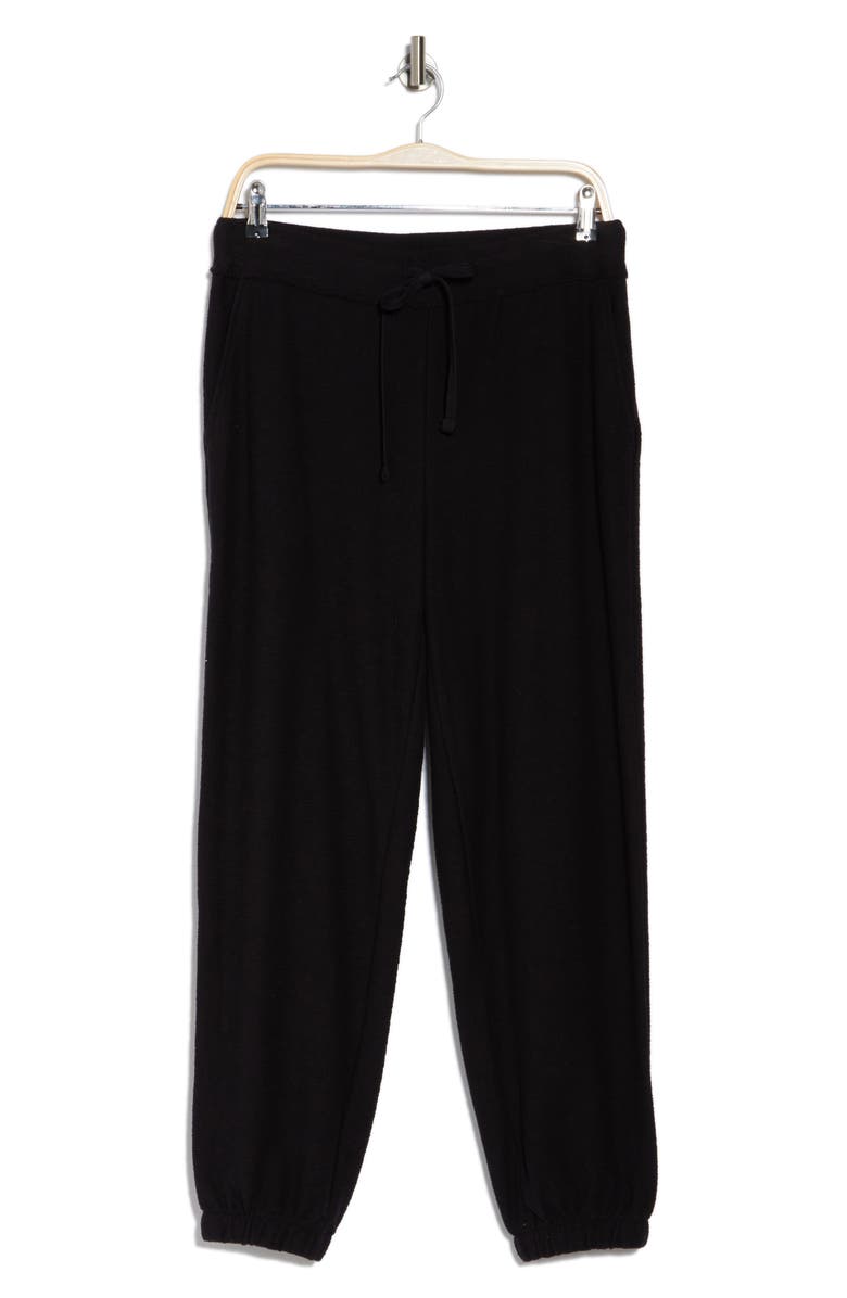 Eileen Fisher Organic Cotton French Terry Joggers, Alternate, color, Black