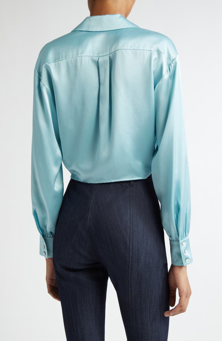 Cinq à Sept Mariana Long Sleeve Silk Button-Up Shirt, Alternate, color, 