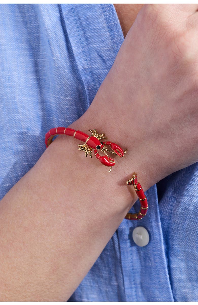 Alex and Ani Lobster Boil Hinged Cuff, Alternate, color,