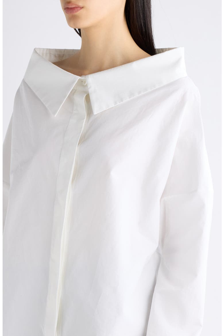 Oversize Stola Off the Shoulder Cotton Shirt, Alternate, color, 9000 WHITE