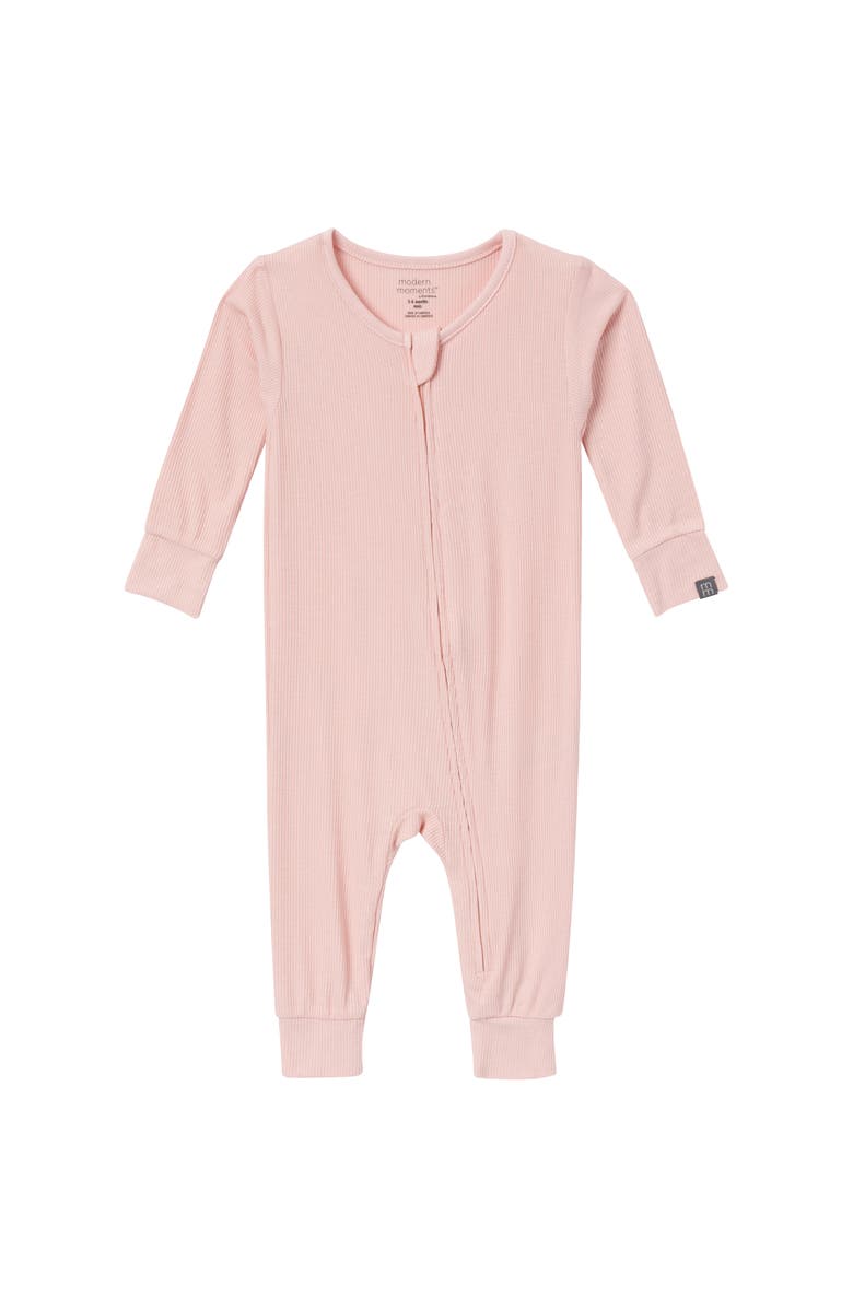 Modern Moments<sup>™</sup> by Gerber 2-Pack Girl's Tight Fitting Footless Pajamas, Alternate, color, Dark Teal Rose