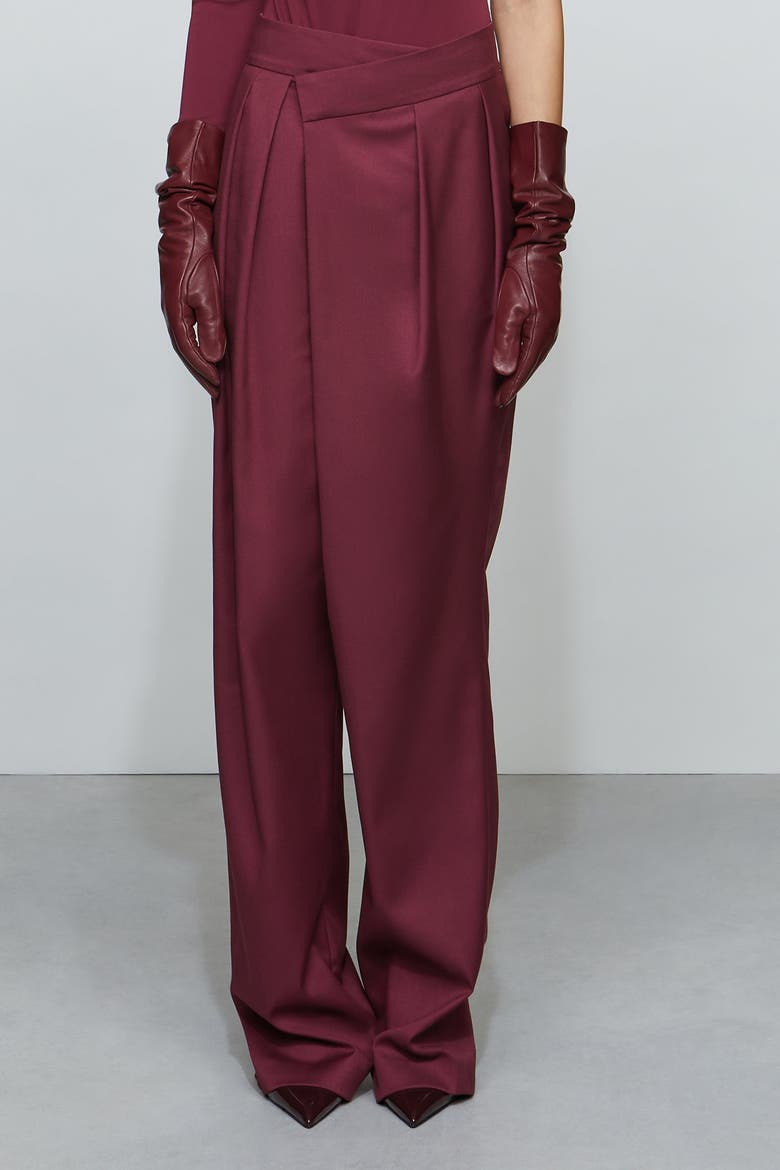 Leon Asymmetric Pant, Alternate, color, Ox Blood