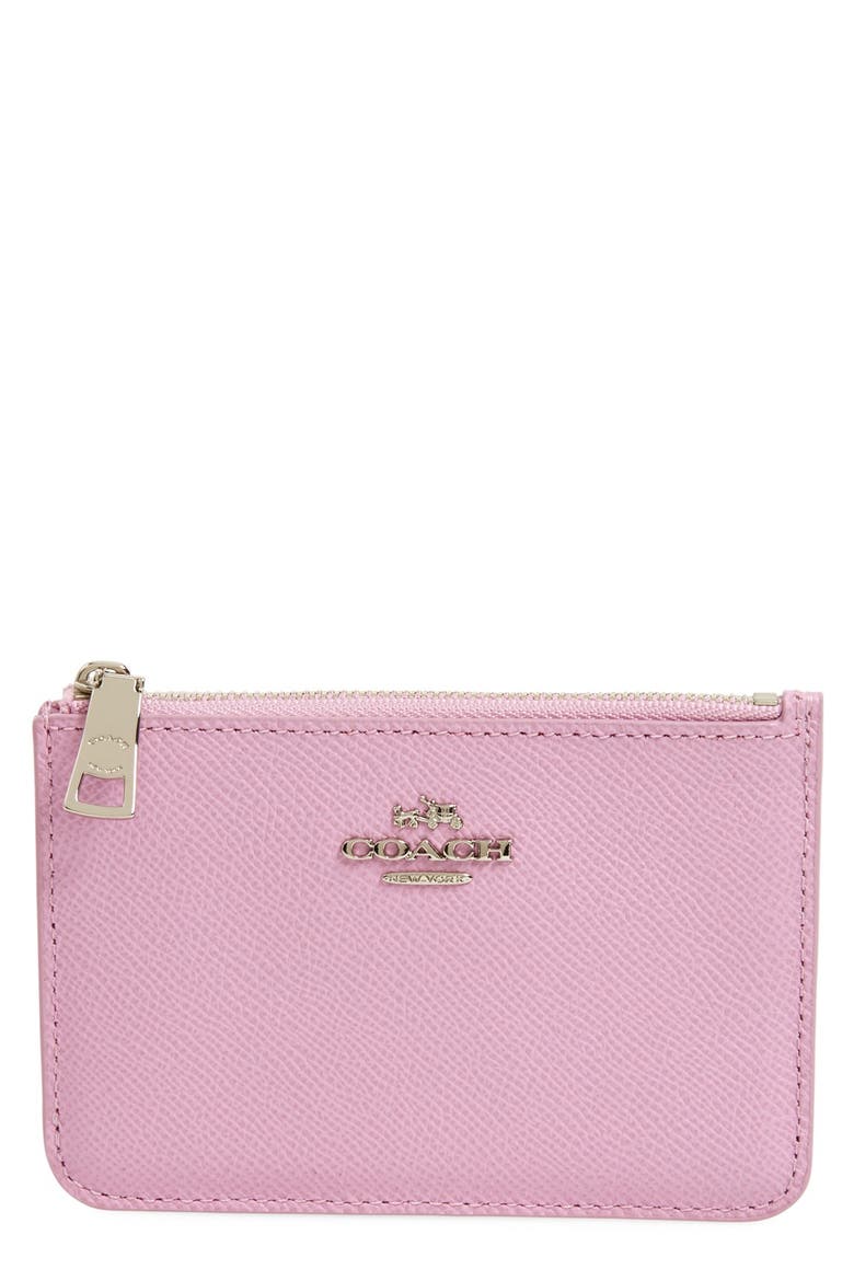 Leather Coin Pouch, Main, color, MARSHMALLOW