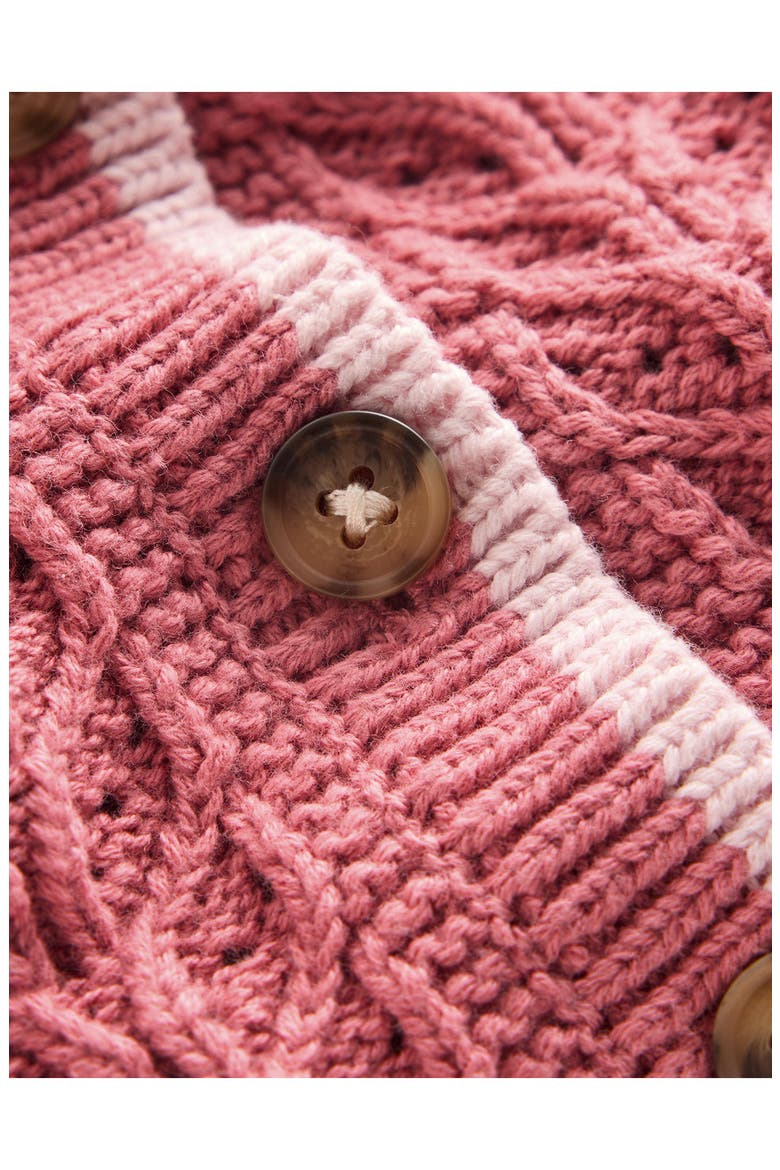 Kids' Cotton Cable Knit Cardigan, Alternate, color, PINK