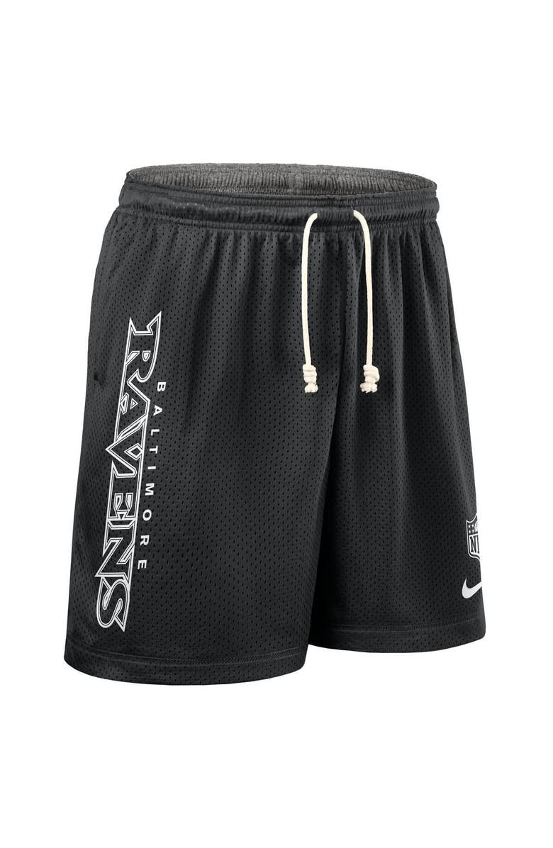 Nike Men's Nike Black Baltimore Ravens Sideline Reversible Performance Shorts, Alternate, color, Black