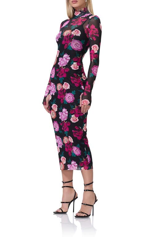 AFRM AFRM SHAILENE TURTLENECK LONG SLEEVE MESH DRESS