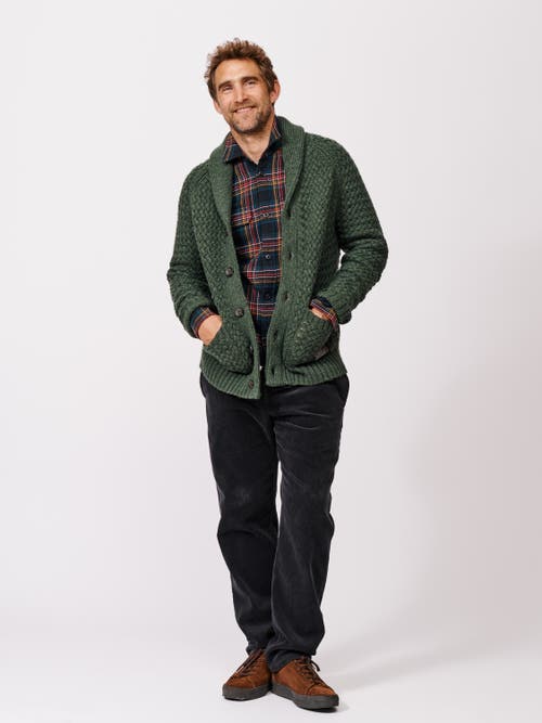 Aubin Frampton Shawl Cardigan Sweater In Brown