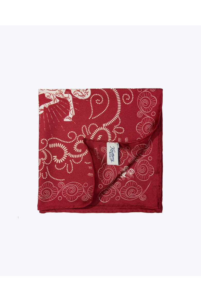 Equestrian Dreams Silk Pocket Square, Alternate, color, Red