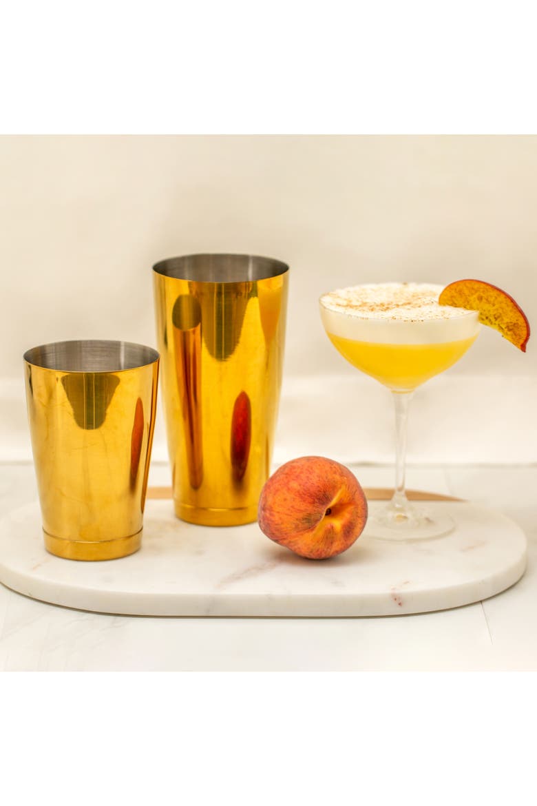 Gold Boston Cocktail Shaker Set, Weighted, Alternate, color, Gold