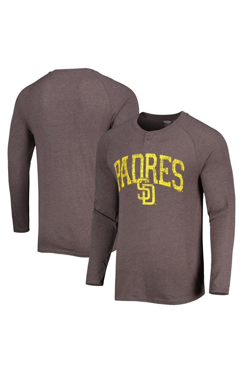 CONCEPTS SPORT Men's Concepts Sport Brown San Diego Padres Inertia Raglan Long Sleeve Henley T-Shirt, Main, color, 