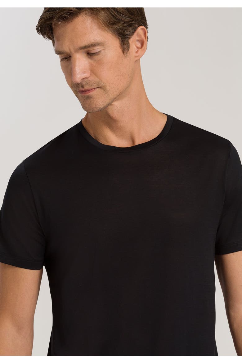 Cotton Sporty Crew Neck Cotton T-Shirt, Alternate, color, Black
