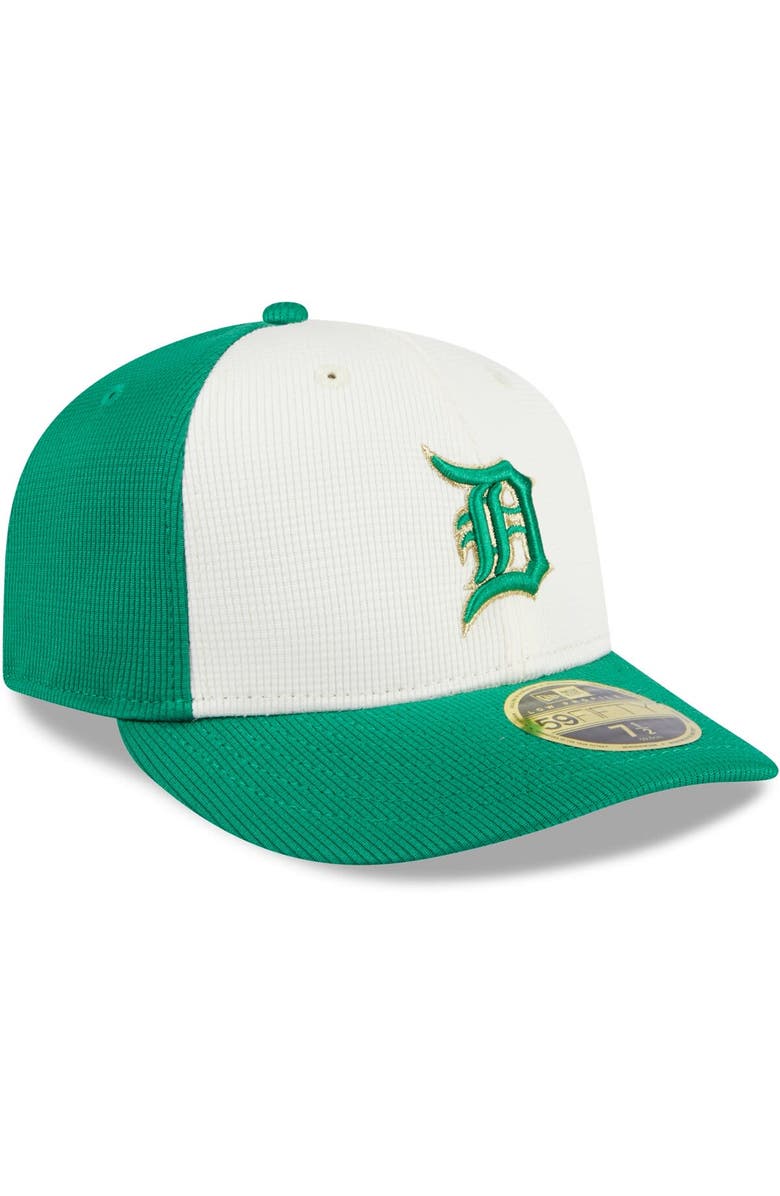 New Era Men's New Era White/Green Detroit Tigers 2024 St. Patrick's Day Low Profile 59FIFTY Fitted Hat, Alternate, color, 