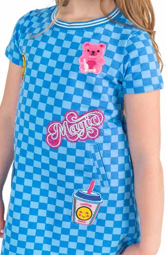 Kids' Checkered Knit Appliqué Dress